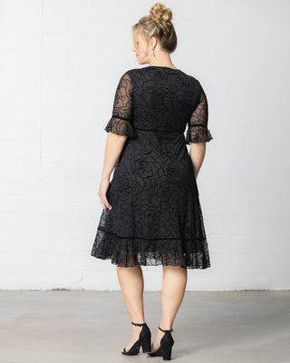 Francesca Cocktail Dress in Midnight Rose Garden