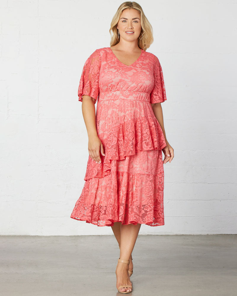 Plus Size Lace Affair Cocktail Dress by Kiyonna Plus Size Lace Affair Cocktail Dress by Kiyonna