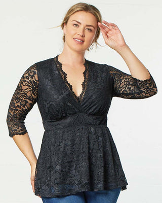 Linden Lace Top  in Black