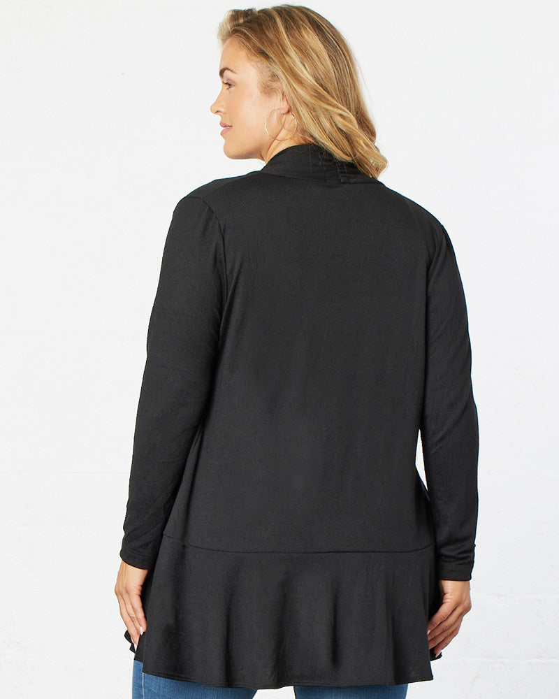 Waterfall Hem Cardigan  Plus Size Lightweight Sweater – Kiyonna