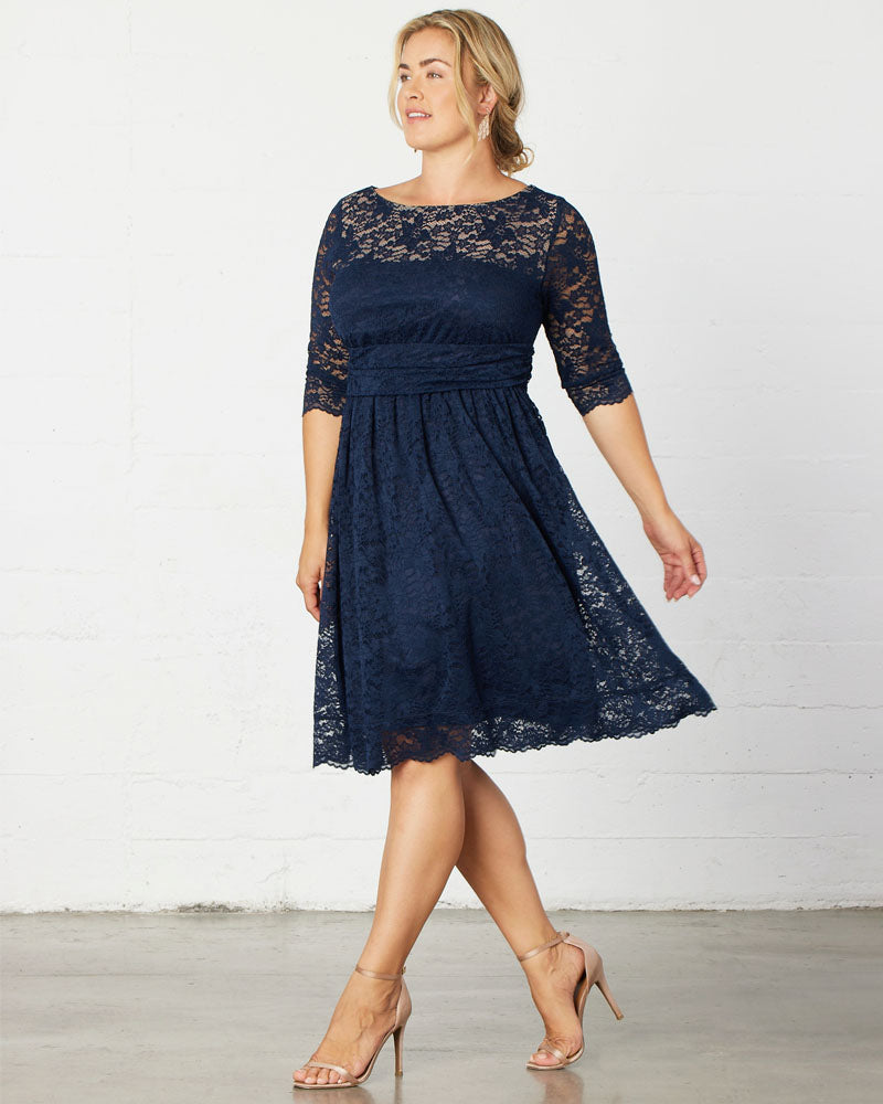 Kiyonna Luna Lace Dress - Indigo Blue Kiyonna Luna Lace Dress - Indigo Blue