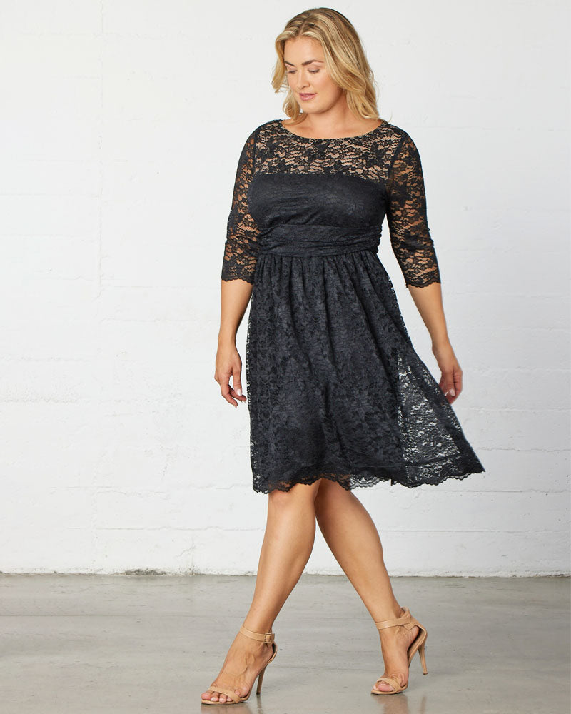 Kiyonna Luna Lace Dress - Onyx Kiyonna Luna Lace Dress - Onyx