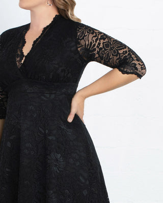 Mademoiselle Lace Cocktail Dress  in Black