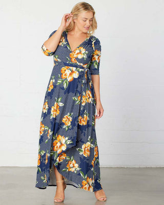 Meadow Dream Maxi Dress  in Amber Blossom Print