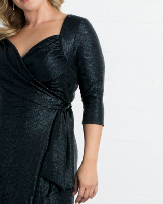 Socialite Sweetheart Dress in Black Shimmer