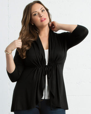 Sunset Stroll Cardigan in Black Noir