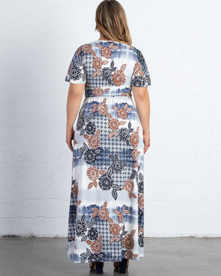 Vienna Maxi Dress  in Artful Stencil Print