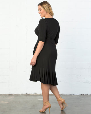 Whimsy Wrap Dress in Black