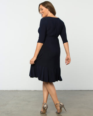 Whimsy Wrap Dress in Navy Blue