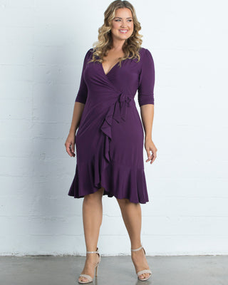 Whimsy Wrap Dress in Plum Passion