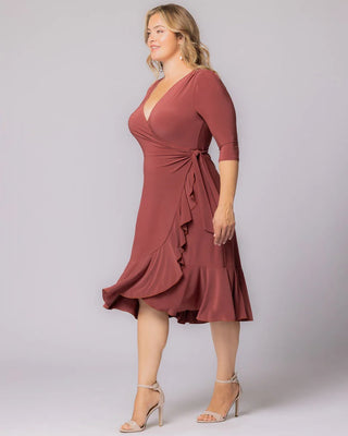 Whimsy Wrap Dress - Sale! in Marsala