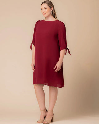 Manhattan A-Line Shift Dress in Cranberry