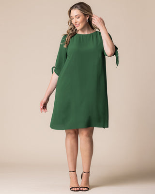 Women's Plus Size Manhattan A-Line Shift Dress in Clover Green