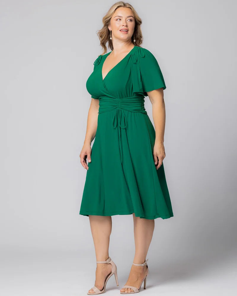kiyonna rumor ruched dress Fitted Ruched Dress