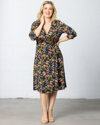 Essential Wrap Dress in Midnight Meadow Print