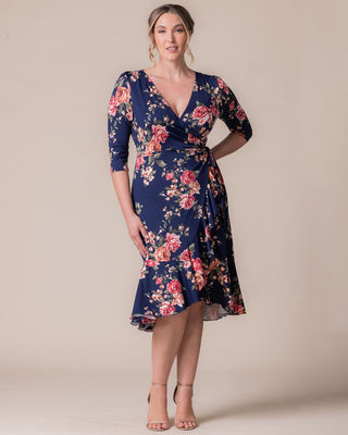 Flirty Flounce Wrap Dress in Coming Up Roses