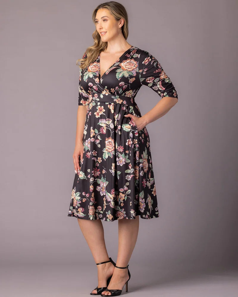 Kiyonna Women's Plus Size Gabriella Dress, Black, 2X Kiyonna Women's Plus Size Gabriella Dress, Black, 2X