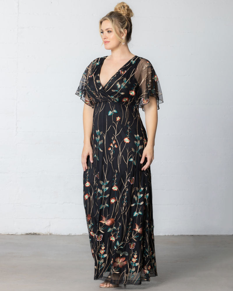 Brinnan Sequin Embroidered Dress - PLUS SIZE