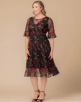 Wildflower Embroidered Dress in Floral Flare