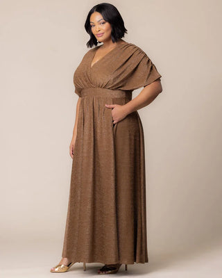 Geneva Evening Gown in Mocha Sparkle
