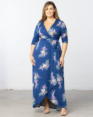 Meadow Dream Maxi Dress in Blue Floral Print