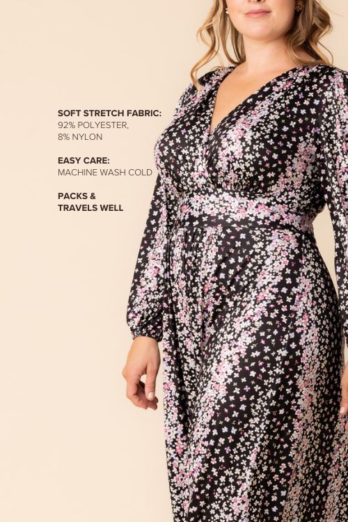 Plus Size Kelsey Long Sleeve Maxi Dress | Kiyonna Plus Size Kelsey Long Sleeve Maxi Dress | Kiyonna