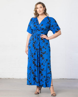 Vienna Maxi Dress  in Blue Floral Impressions