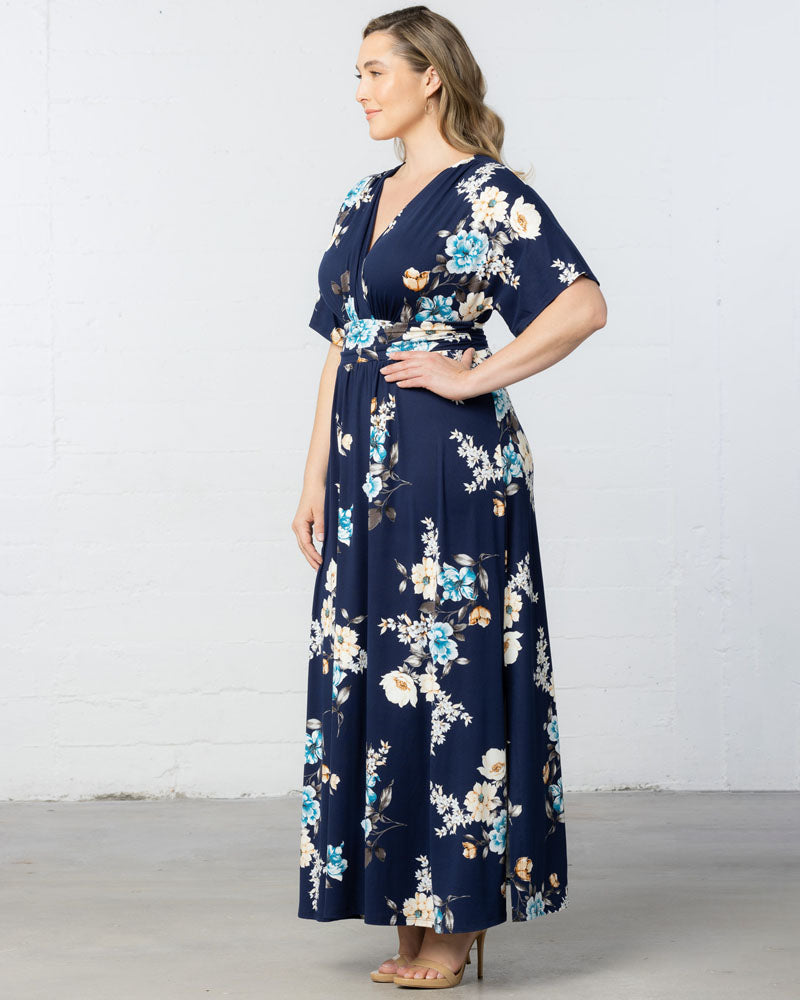 Kiyonna Vienna Maxi Dress - Navy Floral Print Kiyonna Vienna Maxi Dress - Navy Floral Print