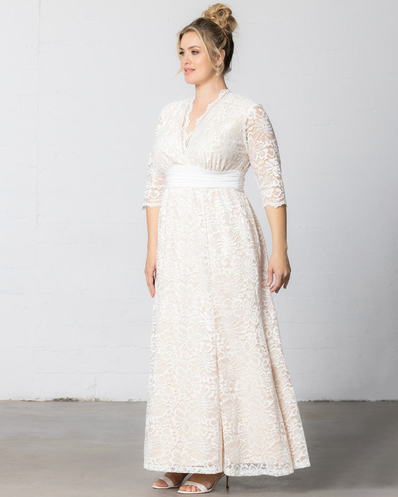 Amour Lace Wedding Gown - Plus Ivory / 1X Amour Lace Wedding Gown - Plus Ivory / 1X