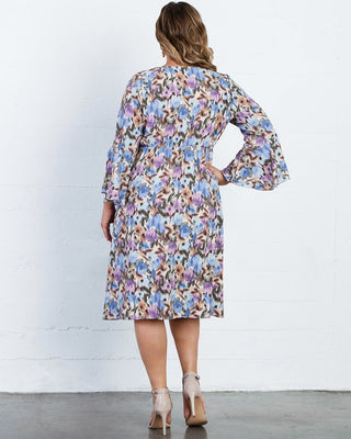 Brighton Bell Sleeve Dress  in Floral Impressions