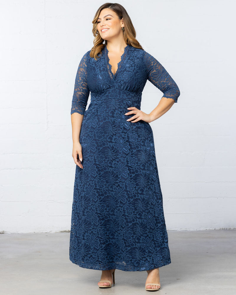 Maria Lace Evening Gown by Kiyonna
