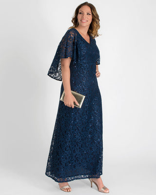 Celestial Cape Sleeve Gown