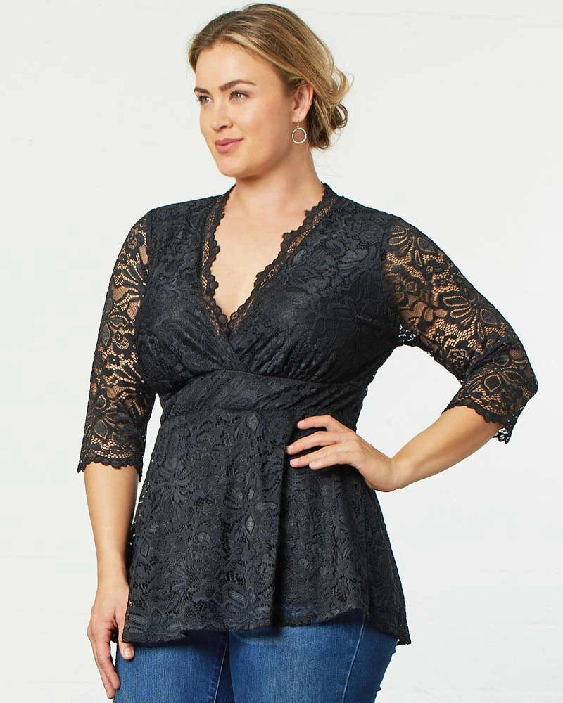 Kiyonna Linden Lace Top in White at Nordstrom, Size 0X Kiyonna Linden Lace Top in White at Nordstrom, Size 0X