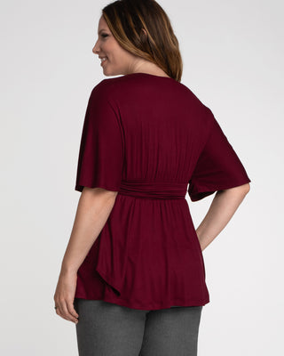 Promenade Top in Burgundy