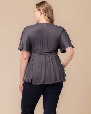 Promenade Top in Charcoal Grey