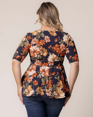 Posh Peplum Top - Sale! in Autumn Garden