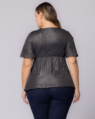 Galaxy Glitter Top in Silver Starlight