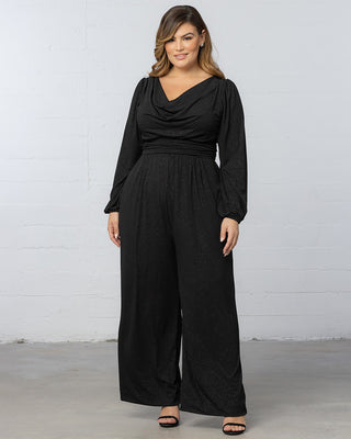 Natalia Cowl Neck Jumpsuit in Midnight Star