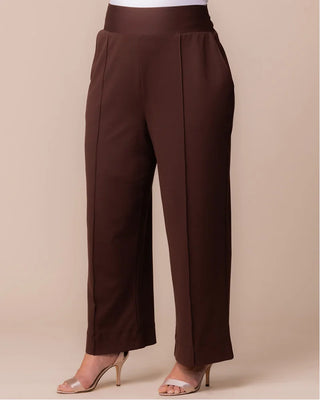 Polished Ponte Pants in Chocolate