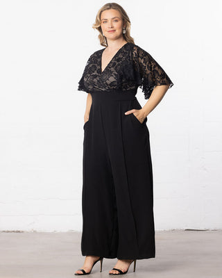 Helena Lace Jumpsuit in Black