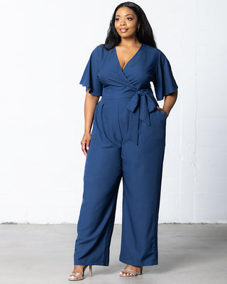 Charisma Crepe Jumpsuit  in Nouveau Navy