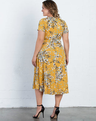 Harper Party Dress in Golden Blooms