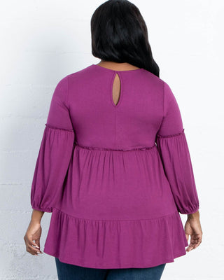 Haven Tiered Top  in Purple Magic