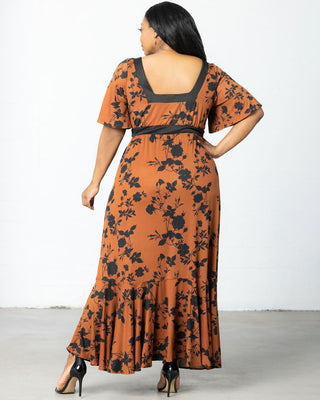 Icon Maxi Dress  in Auburn Floral Impressions