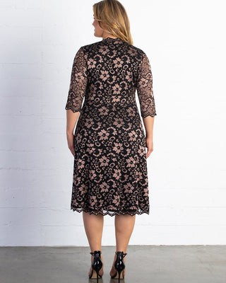 Mon Cherie Lace Dress in Rose Gold