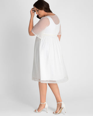 Stars A-line Dress  in Ivory