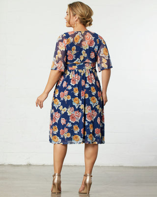Katarina Mesh Dress  in Brushed Florals