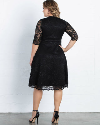 Mademoiselle Lace Cocktail Dress  in Black
