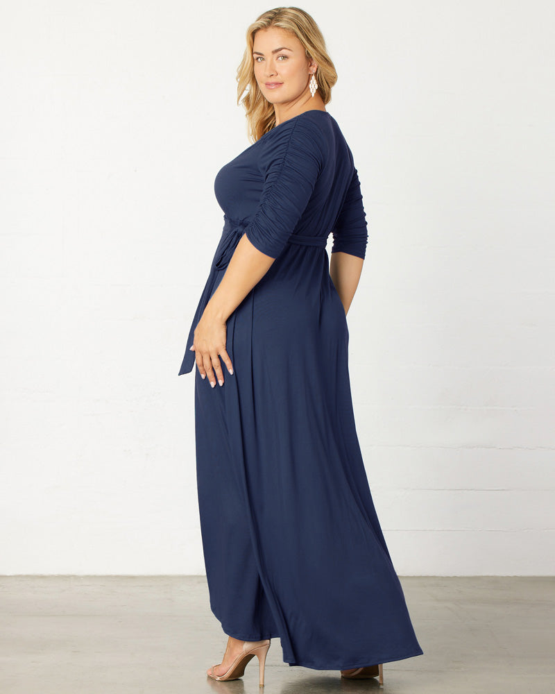 Kiyonna Women's Plus Size Meadow Dream Maxi Dress - Navy Kiyonna Women's Plus Size Meadow Dream Maxi Dress - Navy