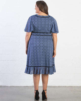 Middleton Lace Dress  in Cornflower Blue